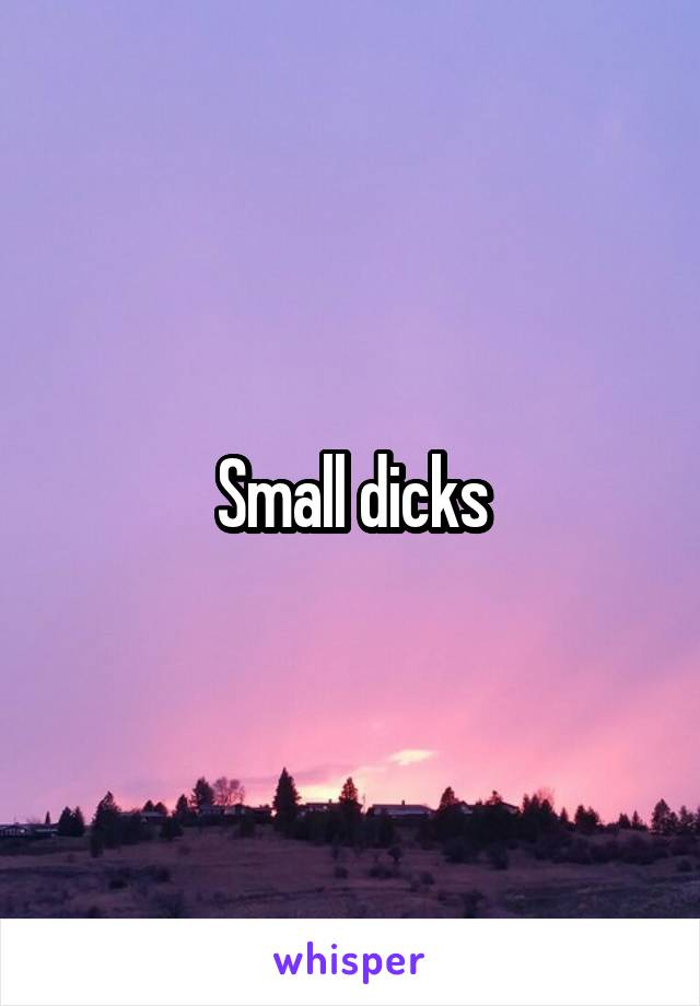 Small dicks