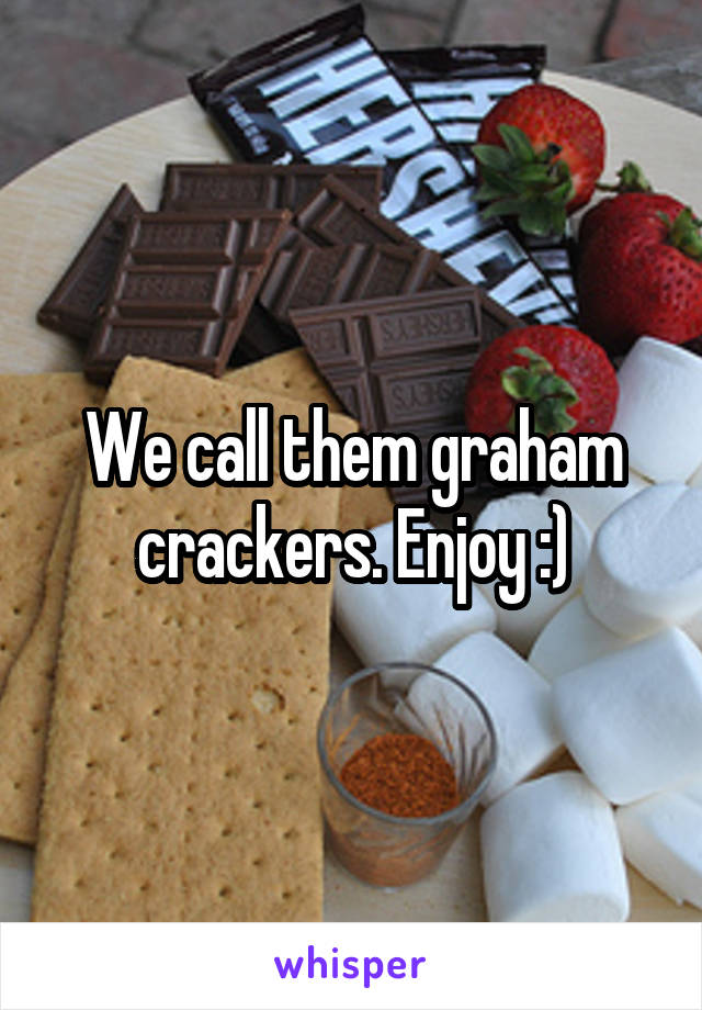 We call them graham crackers. Enjoy :)