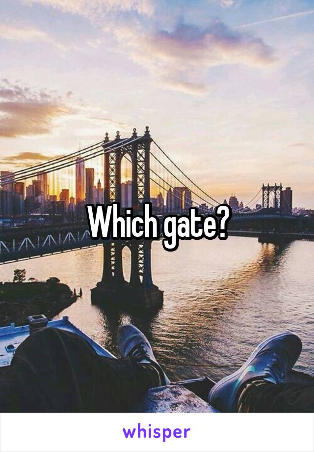 Which gate?