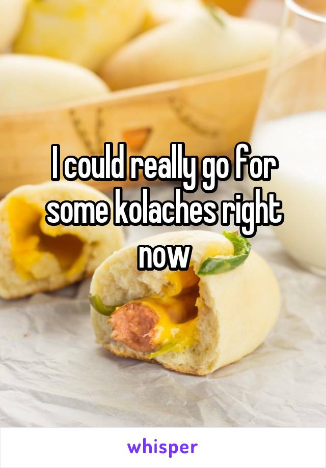 I could really go for some kolaches right now
