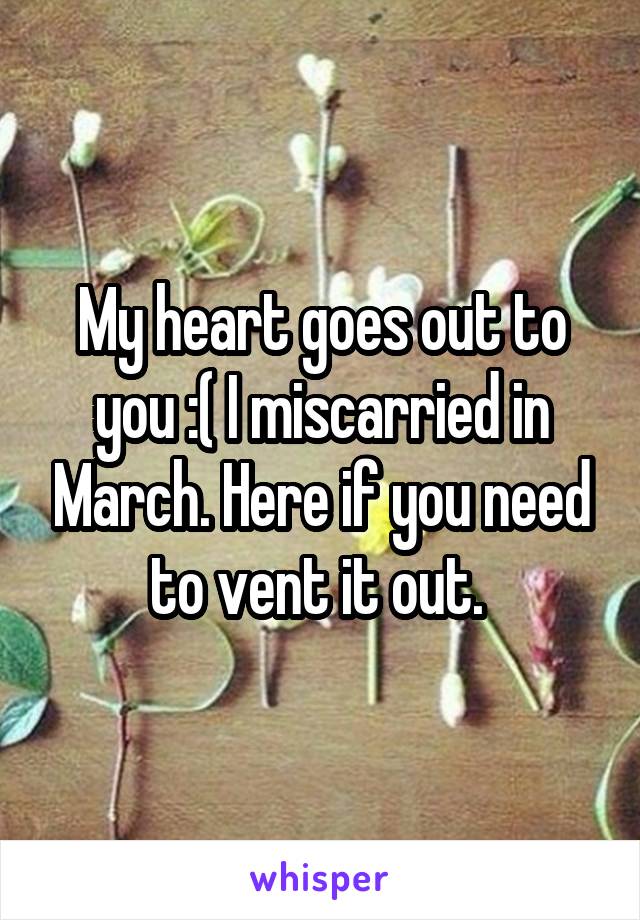 My heart goes out to you :( I miscarried in March. Here if you need to vent it out. 