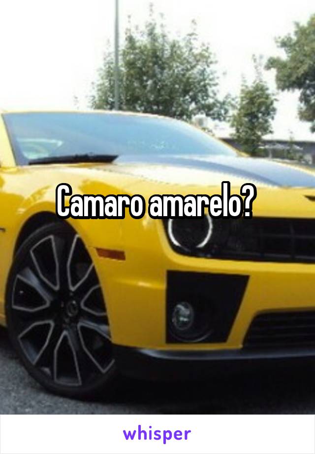 Camaro amarelo? 
