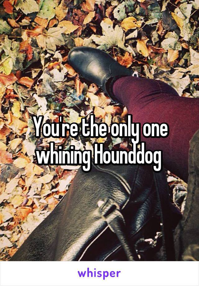 You're the only one whining Hounddog 