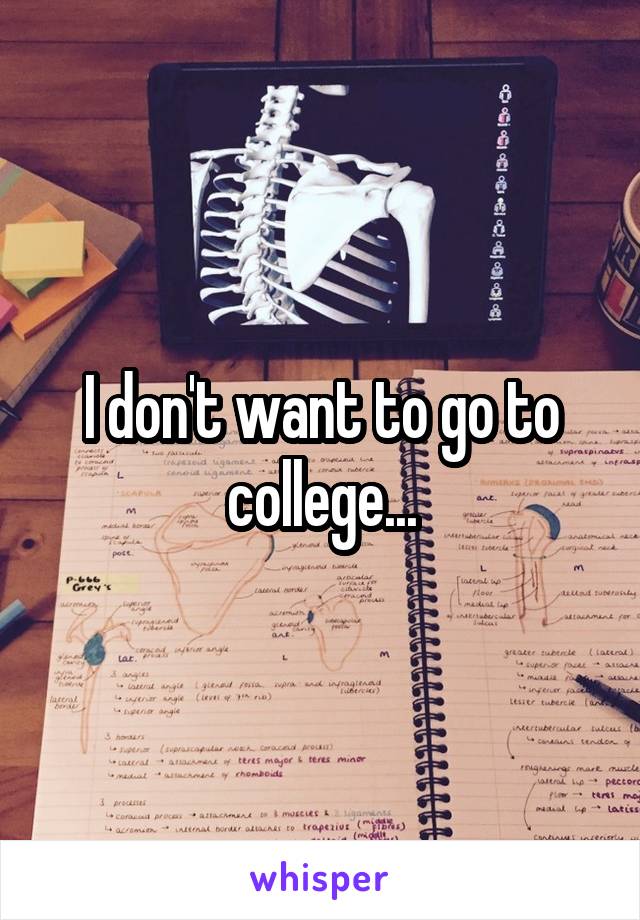 I don't want to go to college...