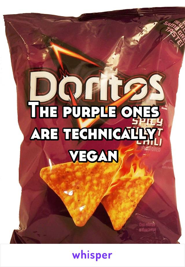 The purple ones are technically vegan
