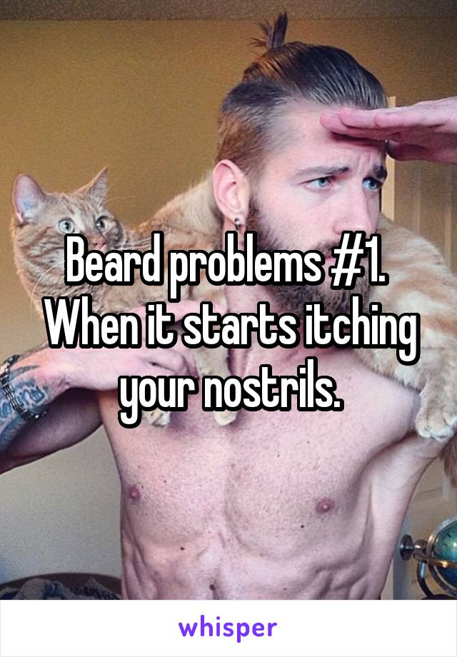 Beard problems #1. 
When it starts itching your nostrils.