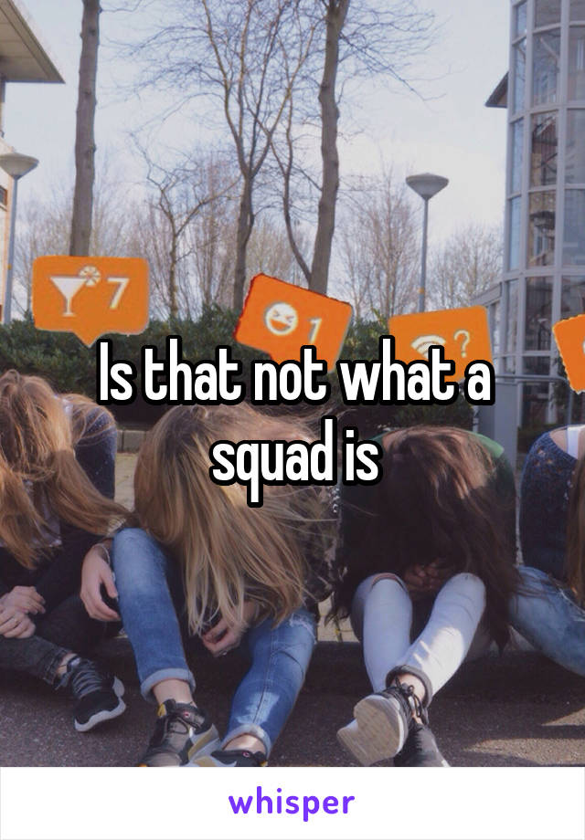 Is that not what a squad is