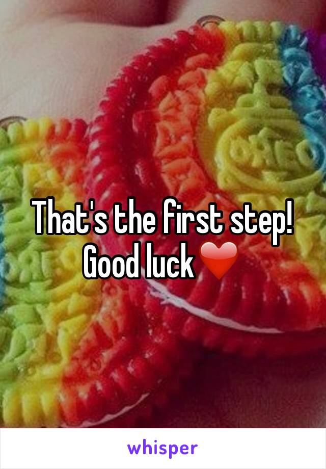 That's the first step! Good luck❤️