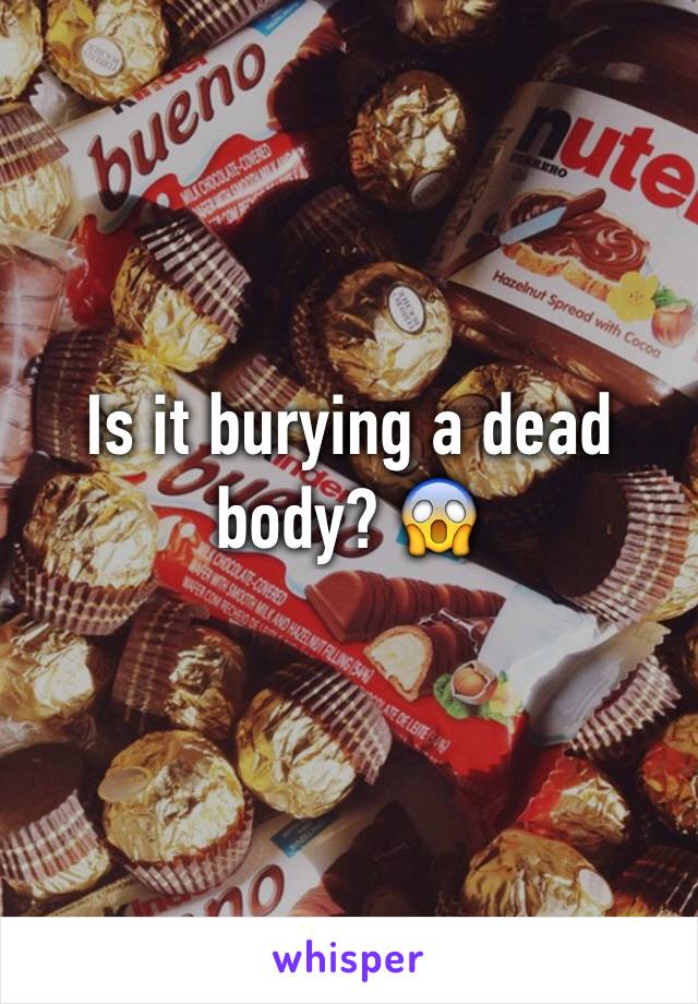 Is it burying a dead body? 😱