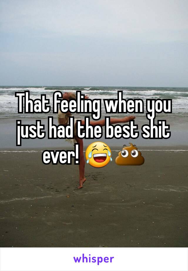 That feeling when you just had the best shit ever! 😂💩