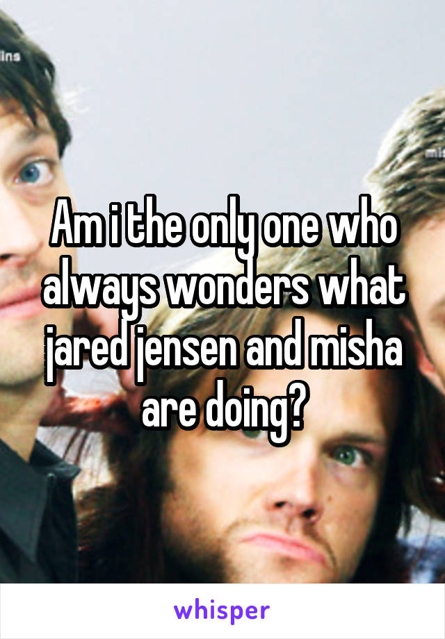 Am i the only one who always wonders what jared jensen and misha are doing?