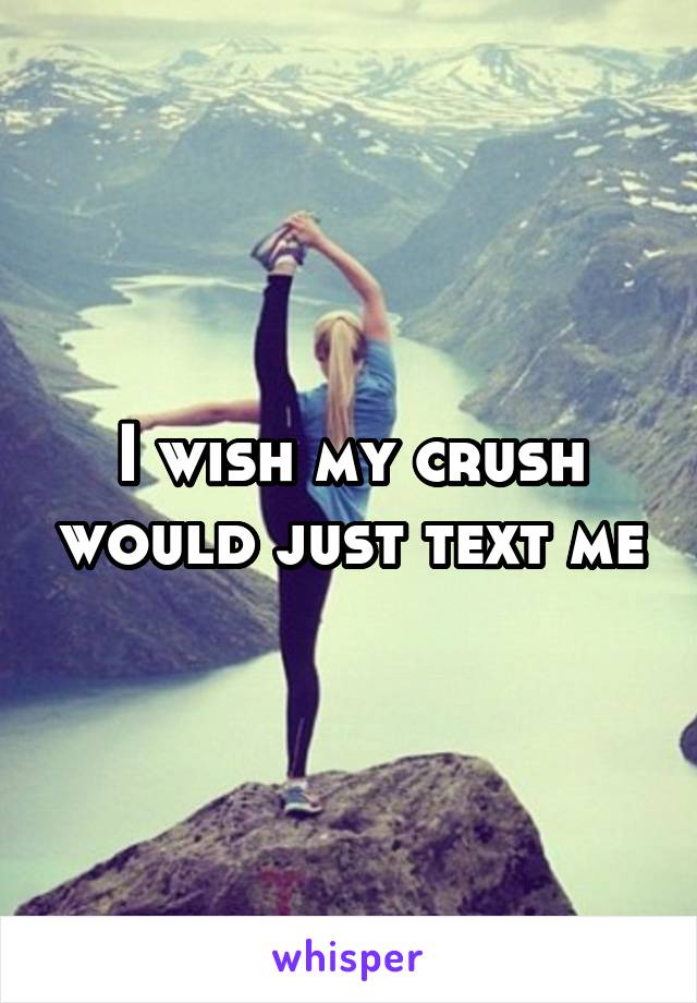 I wish my crush would just text me