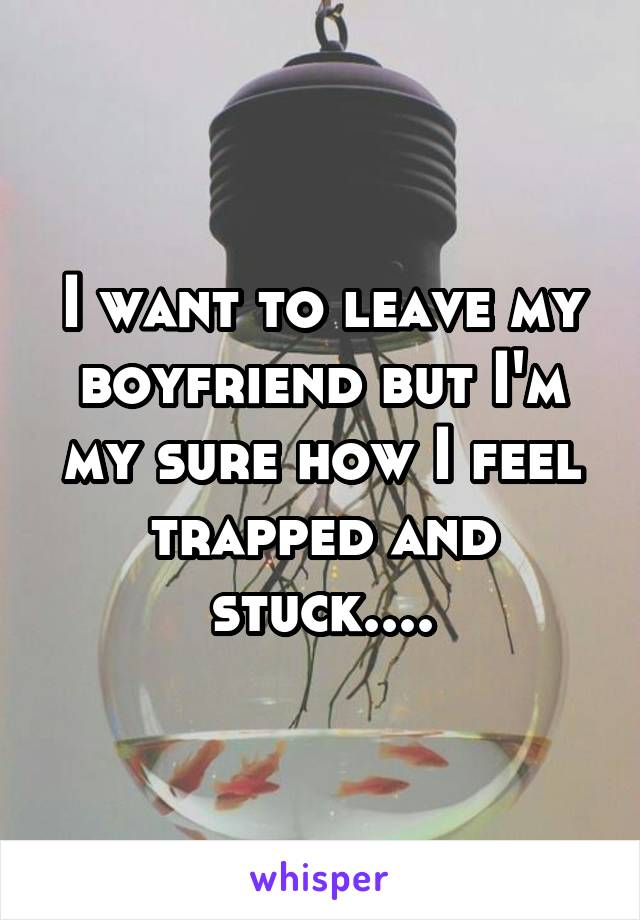 I want to leave my boyfriend but I'm my sure how I feel trapped and stuck....