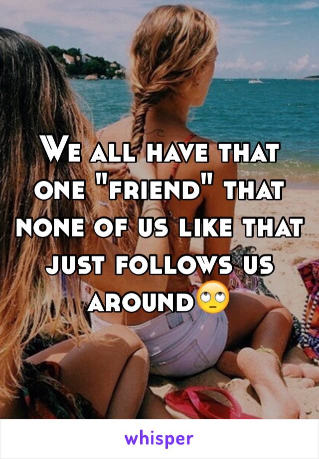 We all have that one "friend" that none of us like that just follows us around🙄