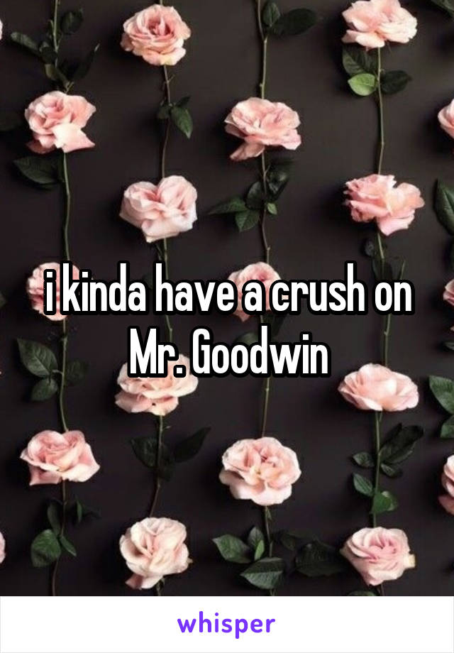 i kinda have a crush on Mr. Goodwin