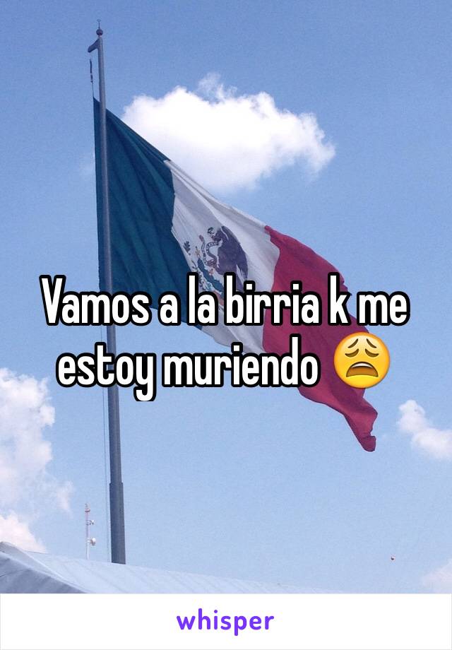 Vamos a la birria k me estoy muriendo 😩