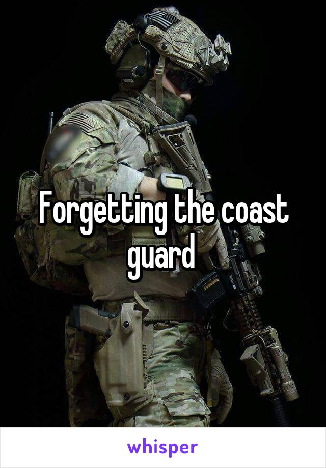 Forgetting the coast guard 