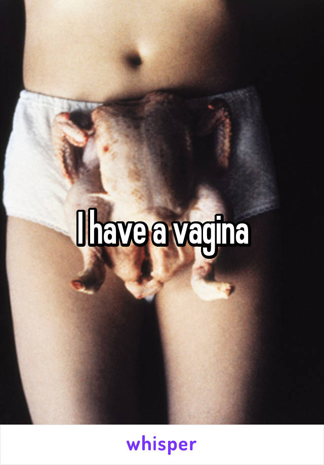 I have a vagina