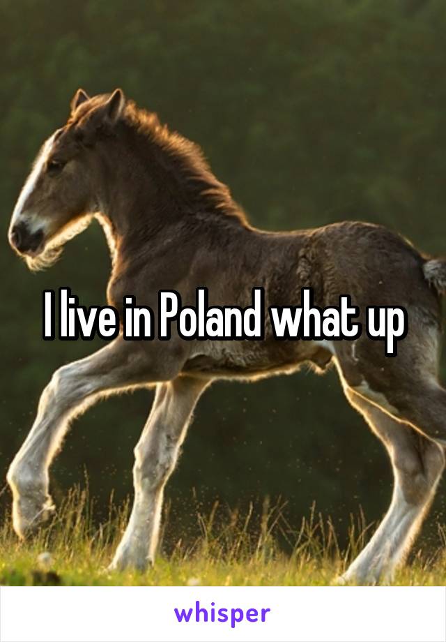 I live in Poland what up