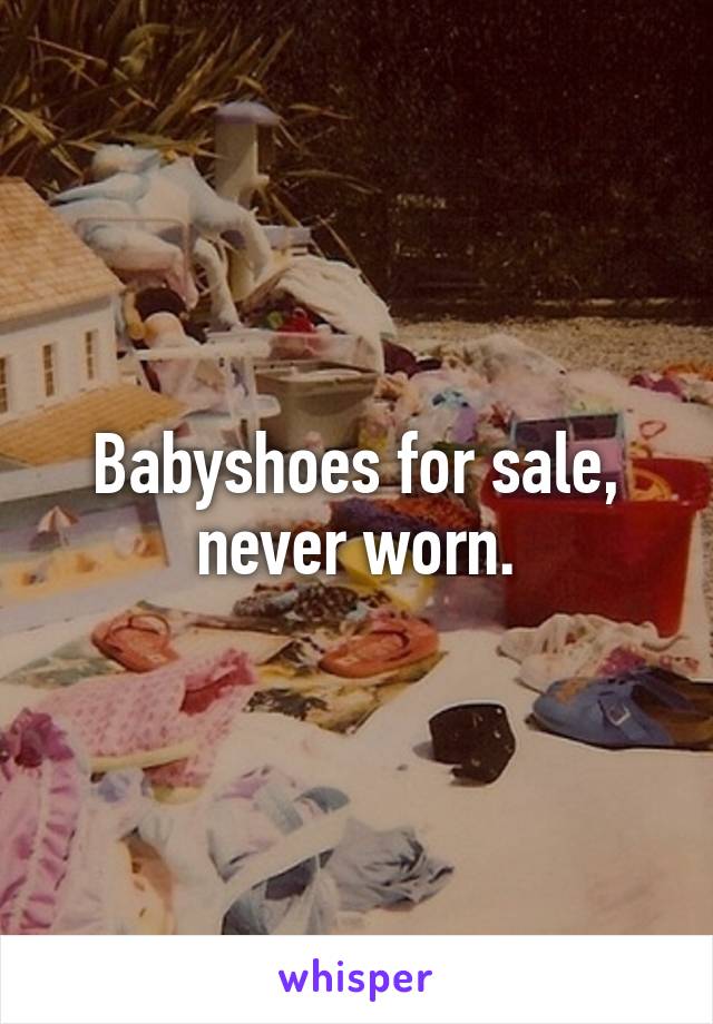 Babyshoes for sale, never worn.