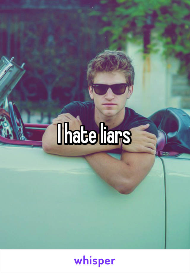 I hate liars 