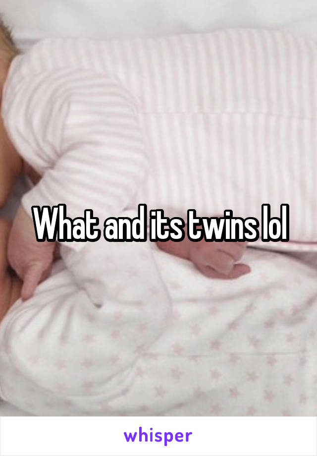 What and its twins lol
