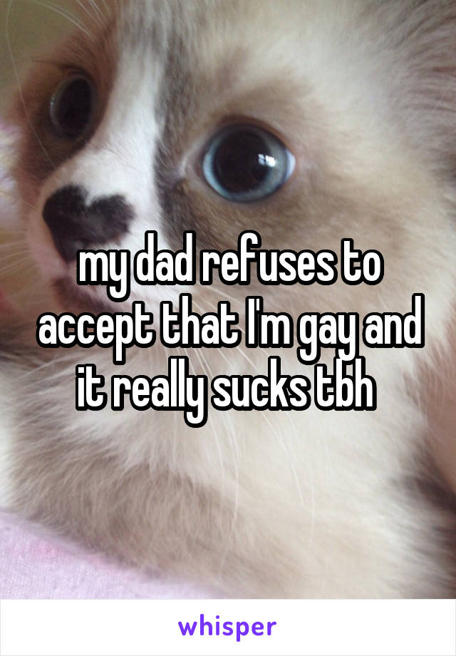 my dad refuses to accept that I'm gay and it really sucks tbh 