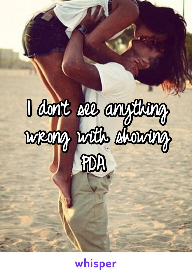 I don't see anything wrong with showing PDA 