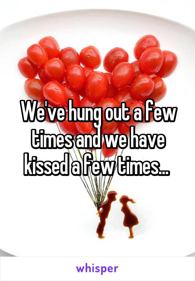 We've hung out a few times and we have kissed a few times... 