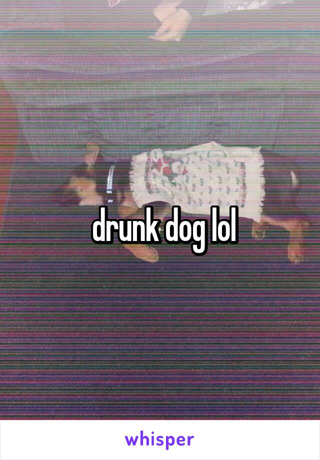  drunk dog lol