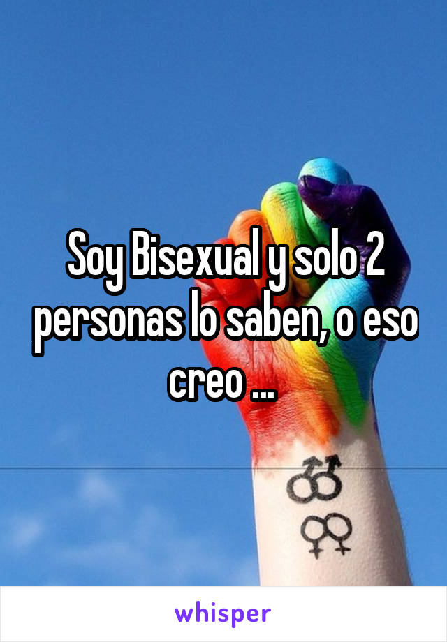 Soy Bisexual y solo 2 personas lo saben, o eso creo ... 