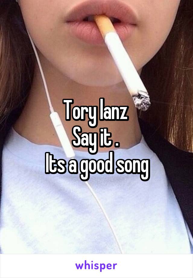 Tory lanz 
Say it . 
Its a good song