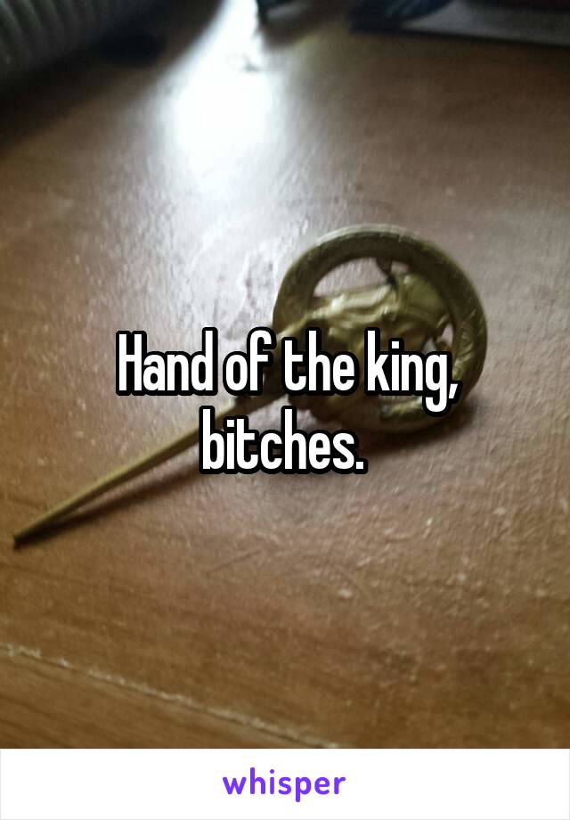 Hand of the king, bitches. 