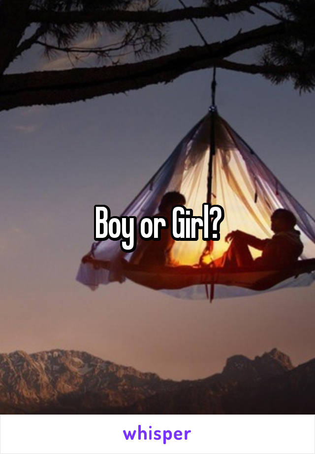 Boy or Girl?
