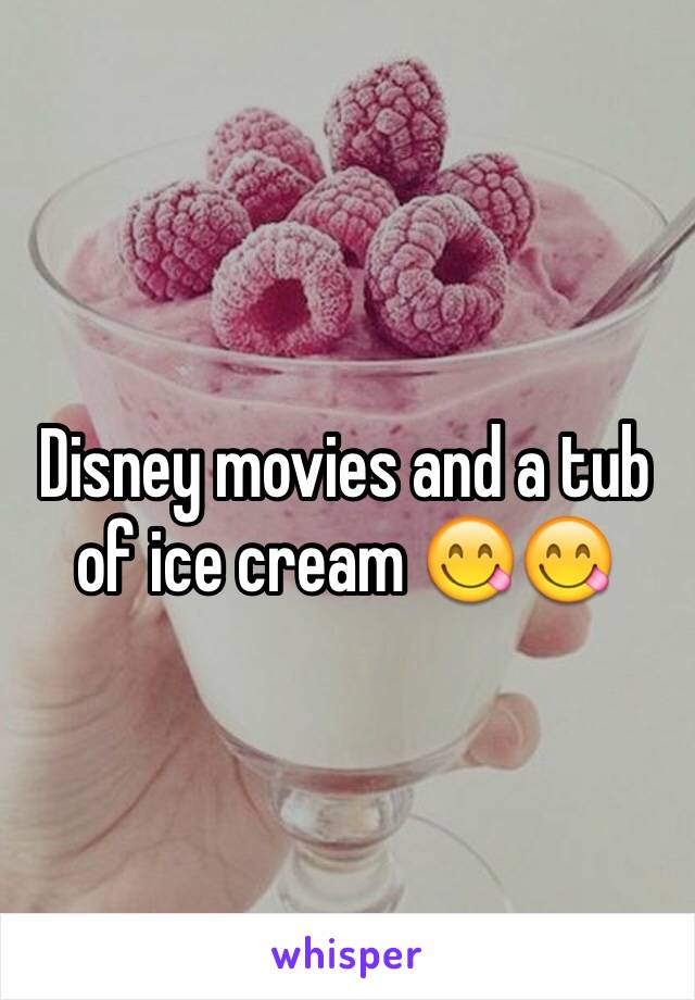 Disney movies and a tub of ice cream 😋😋