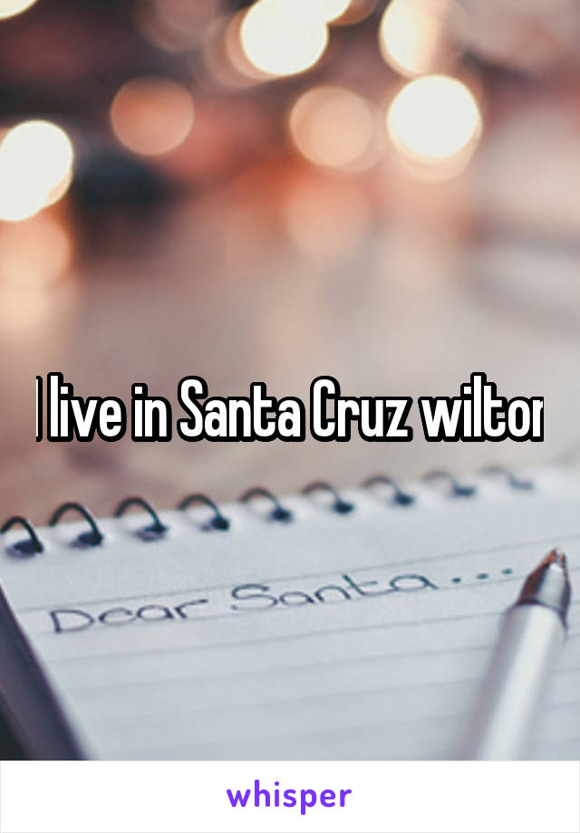 I live in Santa Cruz wilton
