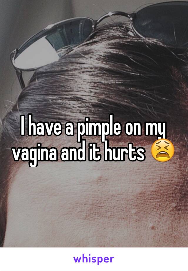 I have a pimple on my vagina and it hurts 😫 