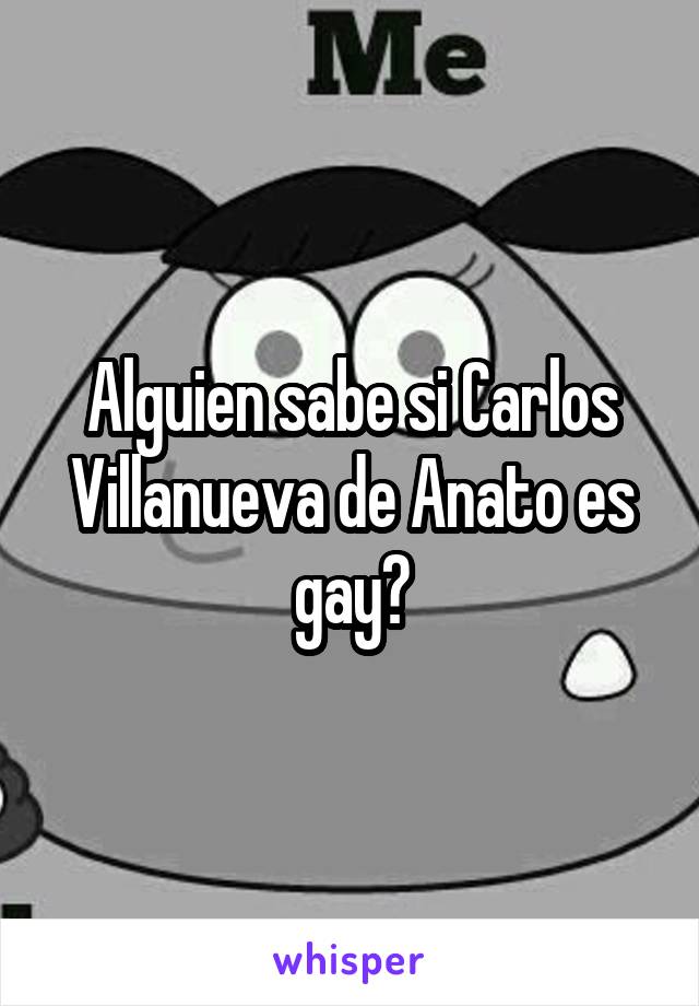 Alguien sabe si Carlos Villanueva de Anato es gay?