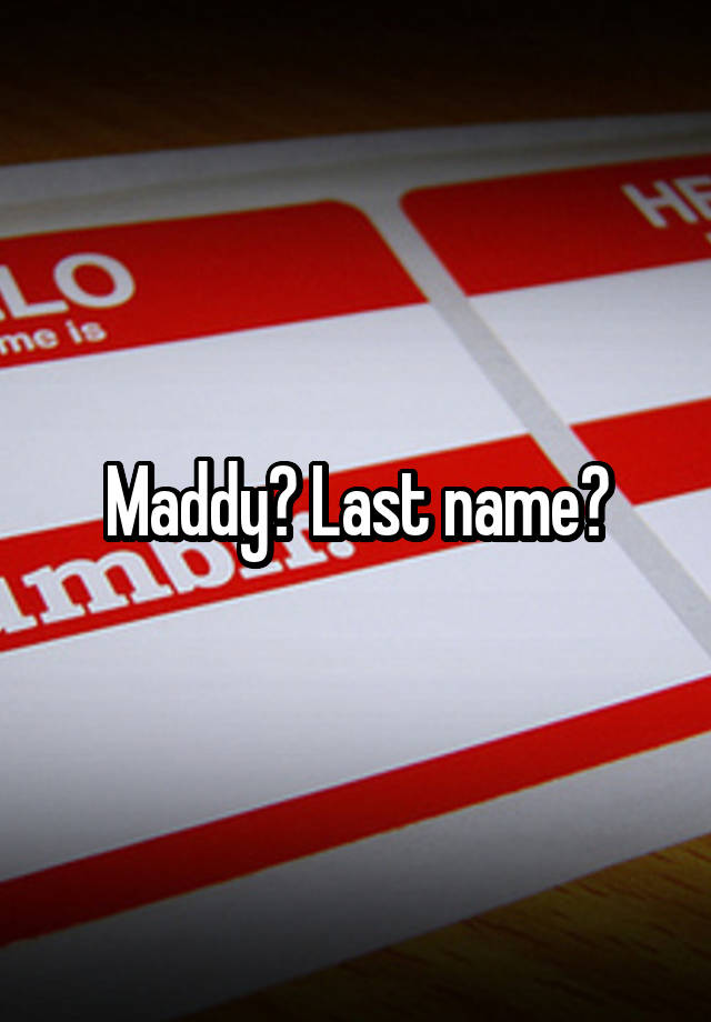 maddy-last-name