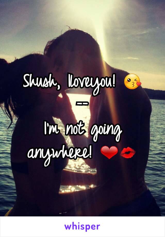 Shush, Iloveyou! 😘
--
I'm not going anywhere! ❤💋