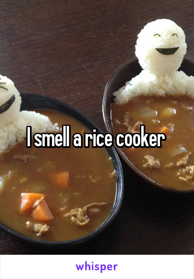 I smell a rice cooker 