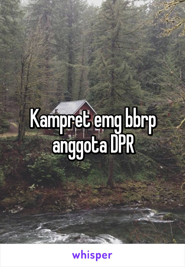 Kampret emg bbrp anggota DPR