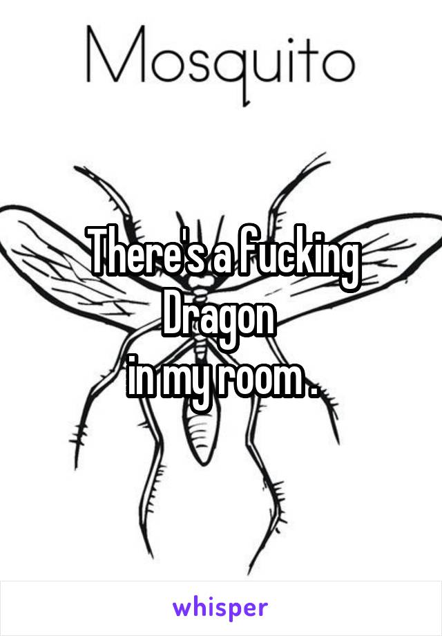 There's a fucking Dragon 
 in my room . 