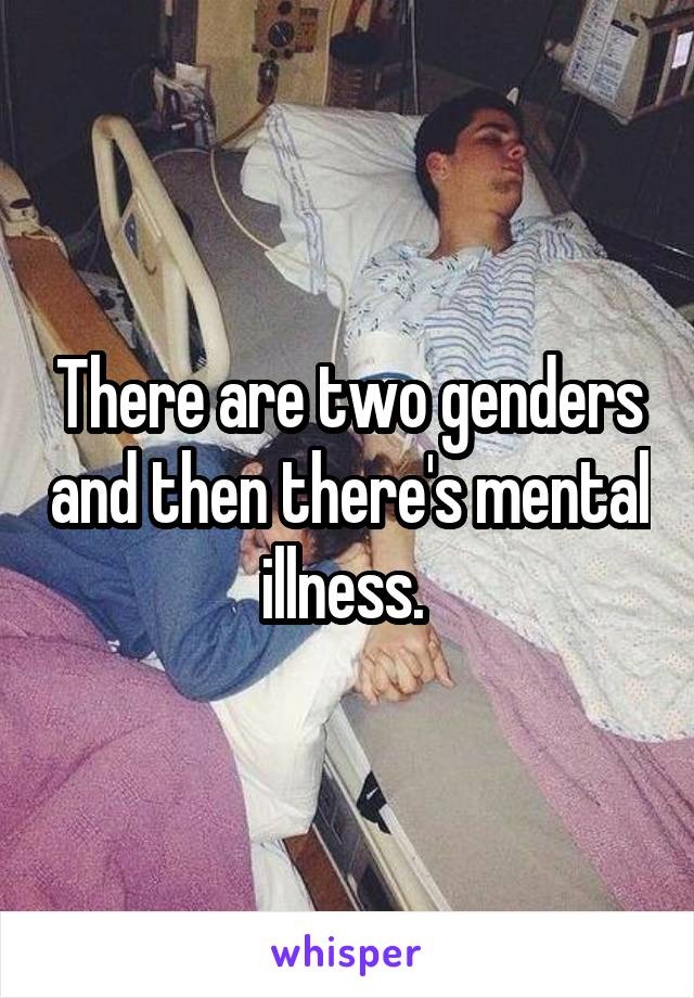 There are two genders and then there's mental illness. 