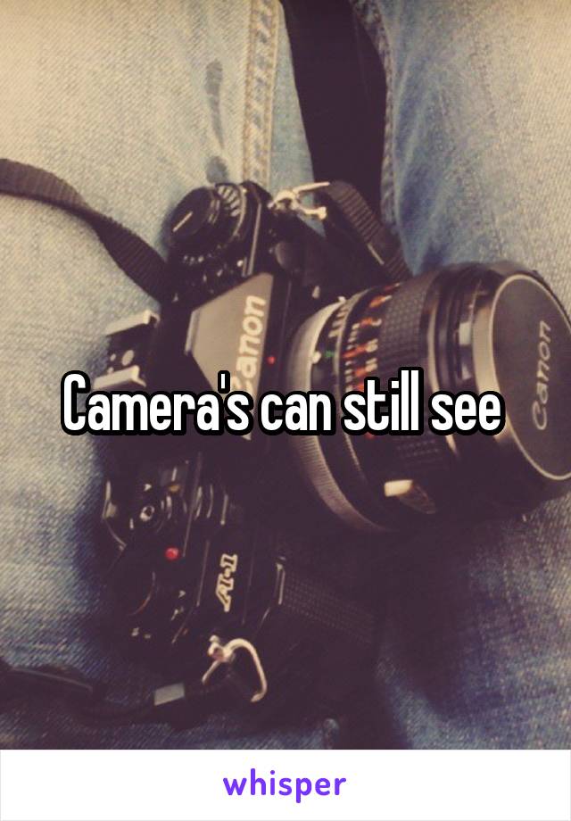 Camera's can still see 