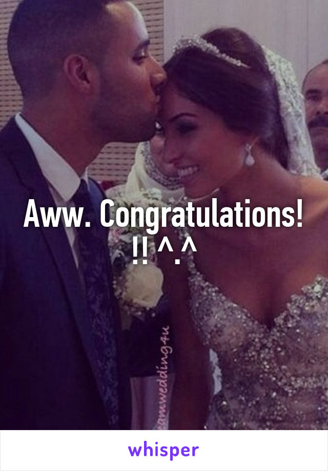 Aww. Congratulations! !! ^.^