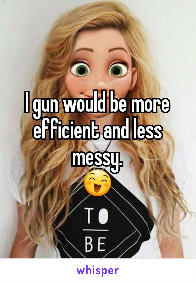 I gun would be more efficient and less messy.
😄