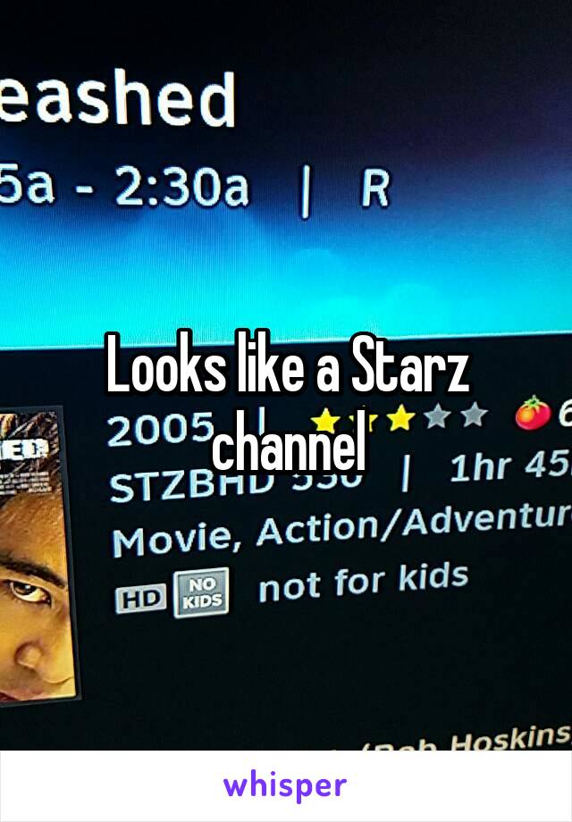 Looks like a Starz channel