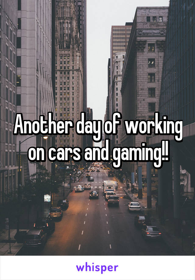 Another day of working on cars and gaming!!