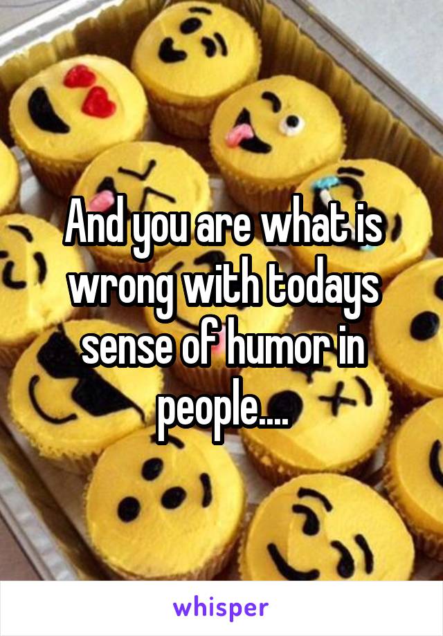 And you are what is wrong with todays sense of humor in people....